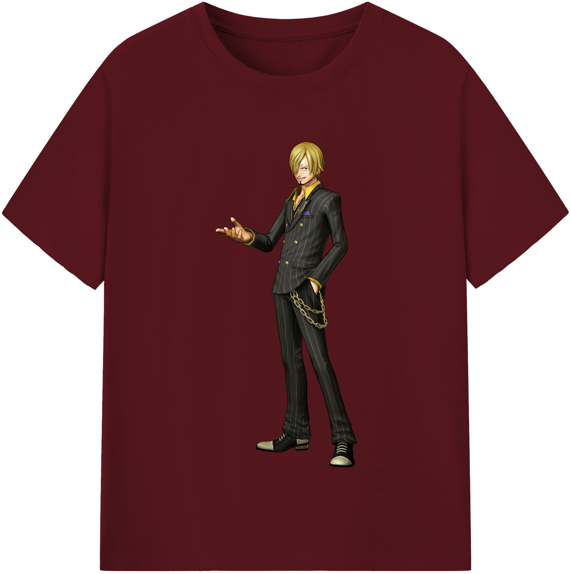 ワンピース サンジ ONE PIECE Sanji 綿100％半袖Tシャツ（フロントプリント）